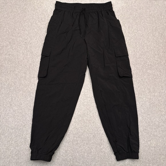 Fabletics Pants - Fabletics Ripstop Cargo Joggers Womens Medium Black Windowpane Check Lightweight